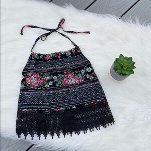 L.A. Hearts tribal print lace top